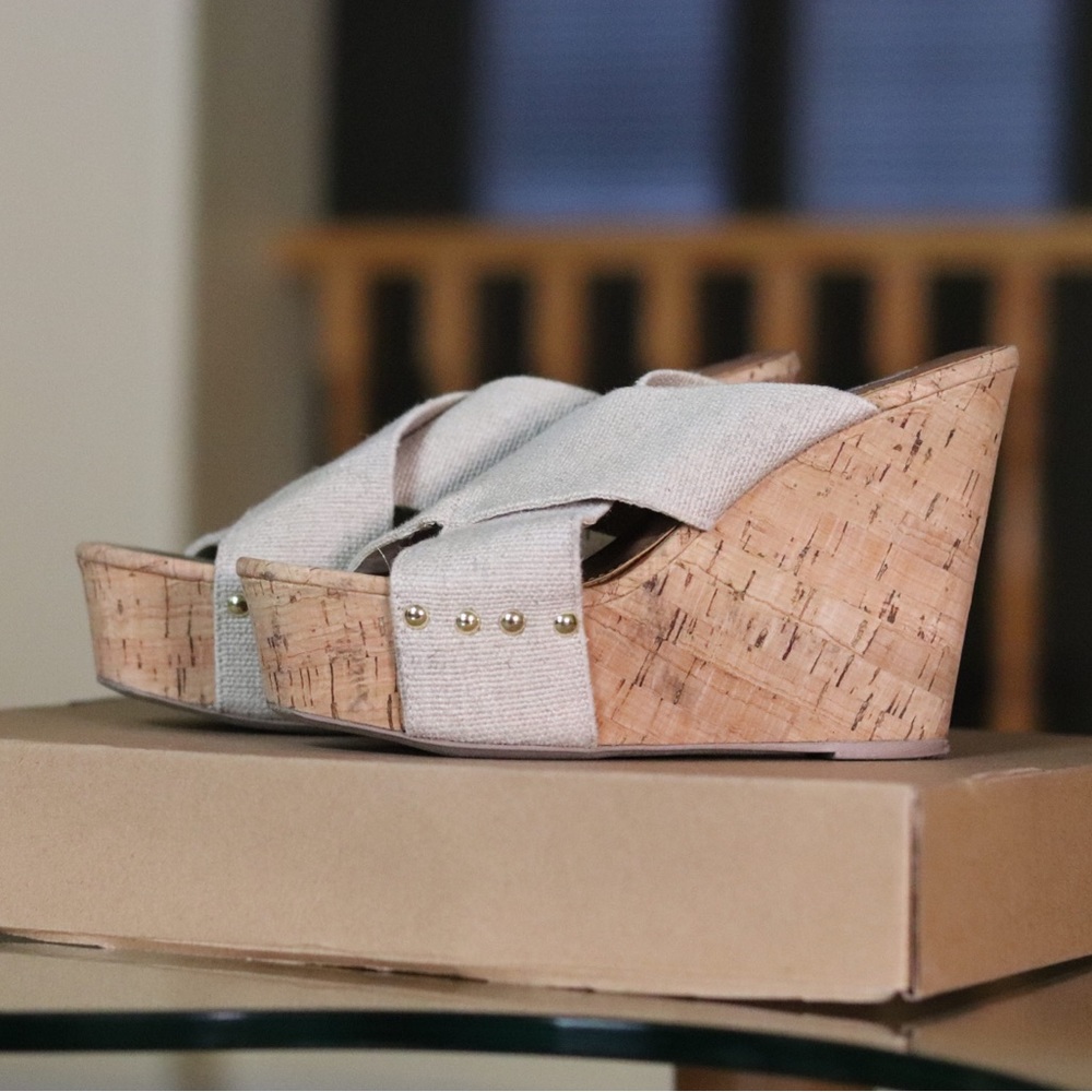 Steve Madden Cork Wedge Pride